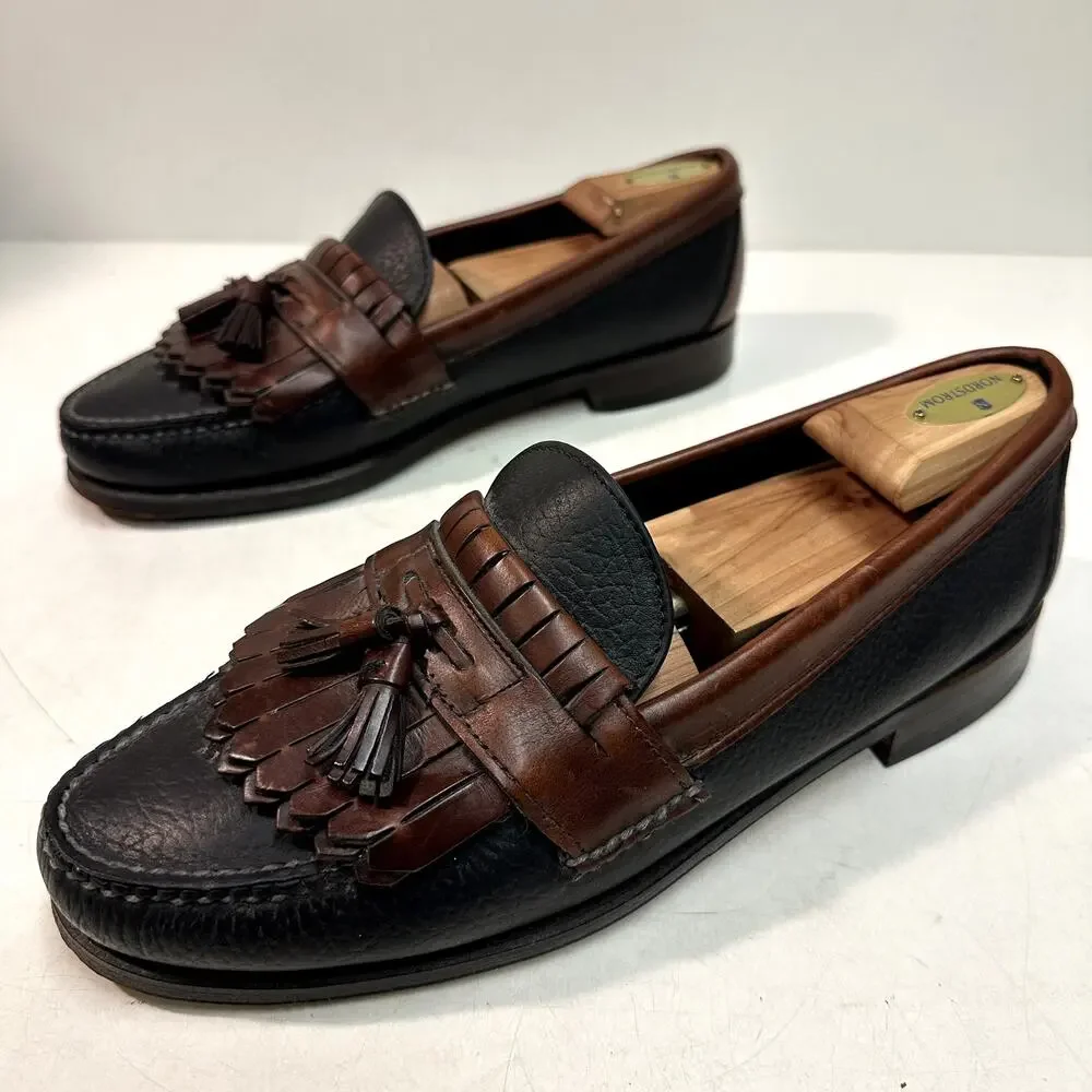 EUC Rancourt & Co x H. S. Trask Moccasin Tassel Loafer Handsewn Maine USA 11.5 D